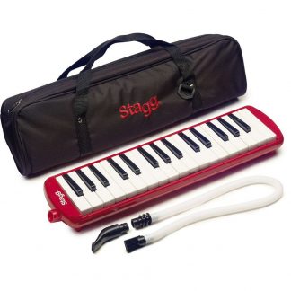 Melodica Piano Stagg de 32 Notas, Roja con Funda y Correa-2340