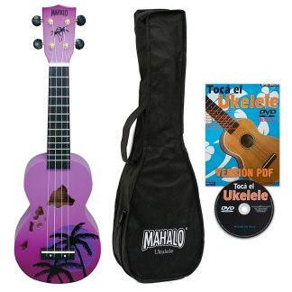 Ukelele Soprano Mahalo MD1HAPPB Designer Hawaii Purpura